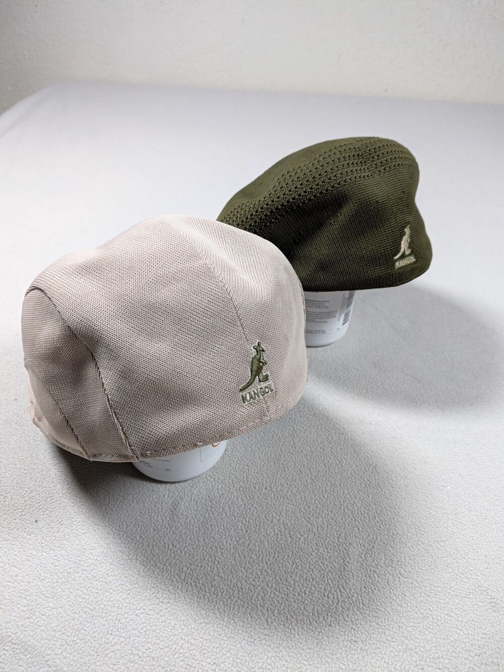 Lot of 2 Kangol Hat XL Newsboy Tropic 504 Ventair 507 Cap Tan Green